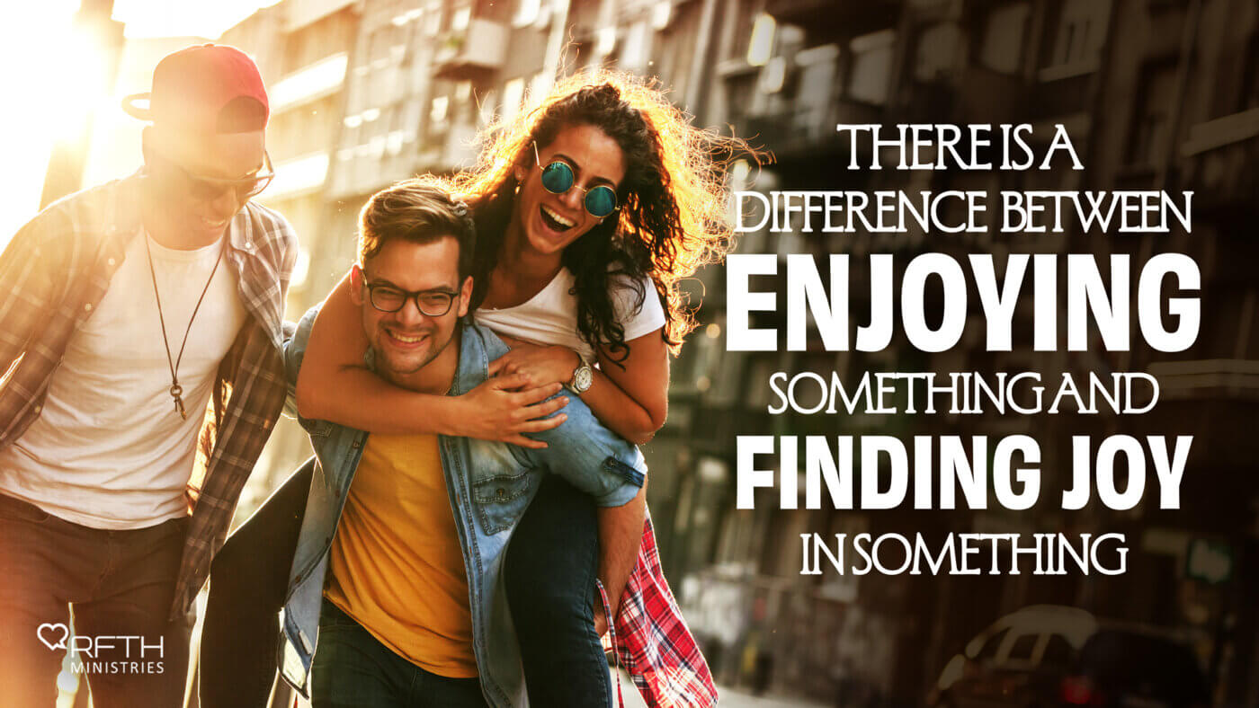 Group of smiling friends on a sunny city street, one giving a piggyback ride, with a bold inspirational quote overlaid on the right side.